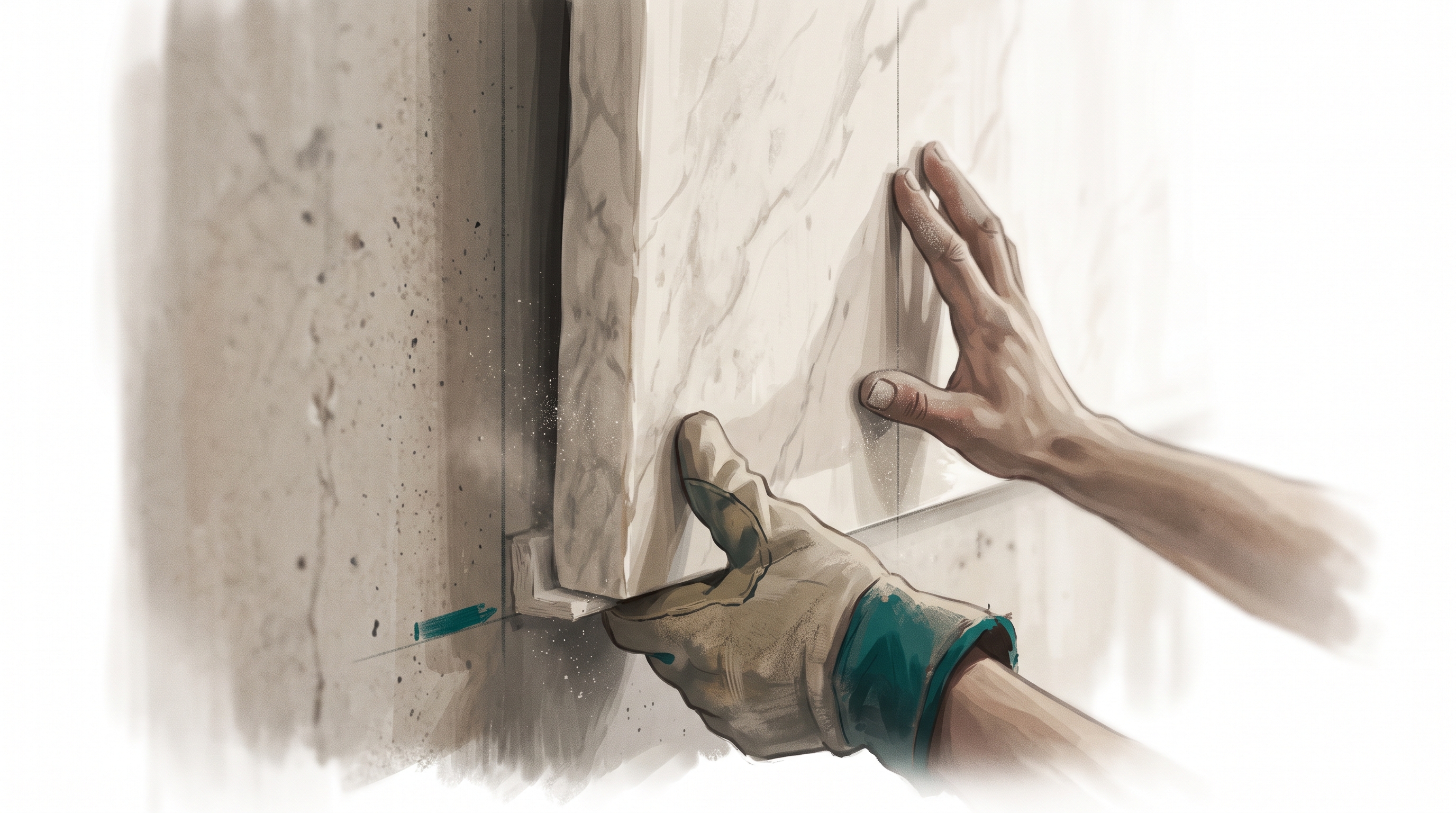 Stone set by hand